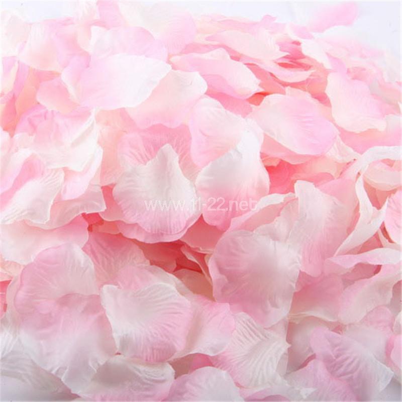 Baby pink with white rose petals confetti party deco