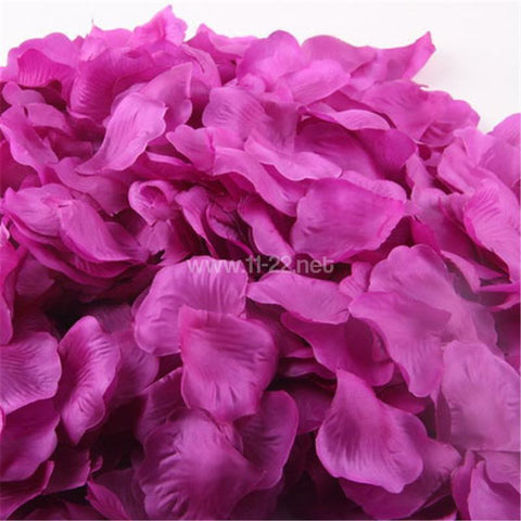 Purple rose petals confetti party deco