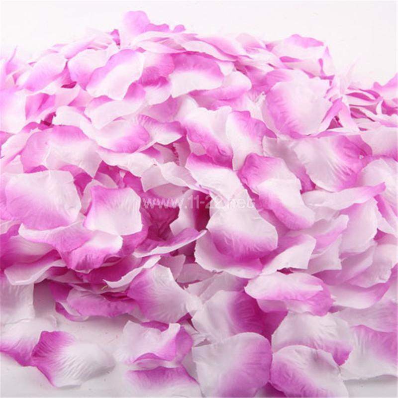 Purple with white rose petals confetti party deco