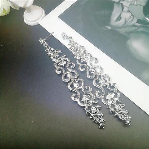 Quality diamond crystal retro Chandelier drop earrings 0266