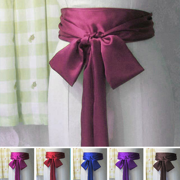 burgundy long satin sash belt ribbon for bridesmaid dress and flower girl dress