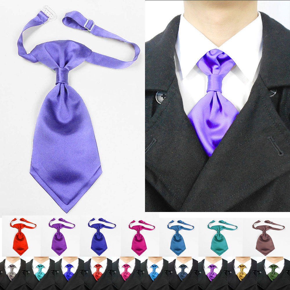 lilac purple satin cravat for groomsman or bridegroom