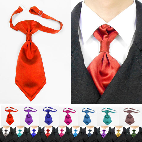 red satin cravat for groomsman or bridegroom