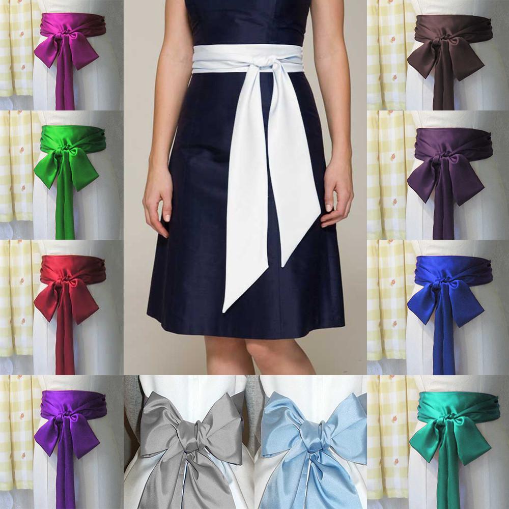  long satin sash belt ribbon for bridesmaid dress and flower girl dress
