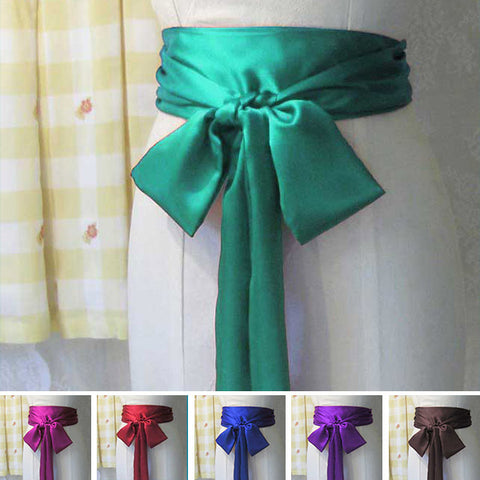 spa long satin sash belt ribbon for bridesmaid dress and flower girl dress