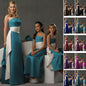 floor length aqua blue satin flower girl dresses and junior bridesmaid dresses with long sash belt