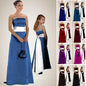 floor length aqua blue satin flower girl dresses and girls bridesmaid dresses with long sash belt