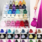 fuchasia pink satin dolly bags for bridesmaids and flower girls