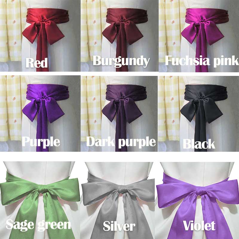  long satin sash belt ribbon for bridesmaid dress and flower girl dress